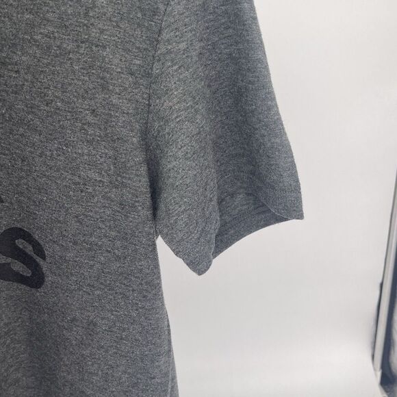 Adidas Logo Shirt Mens Small Heather Gray The Go To Performance Climalite - Picture 4 of 8